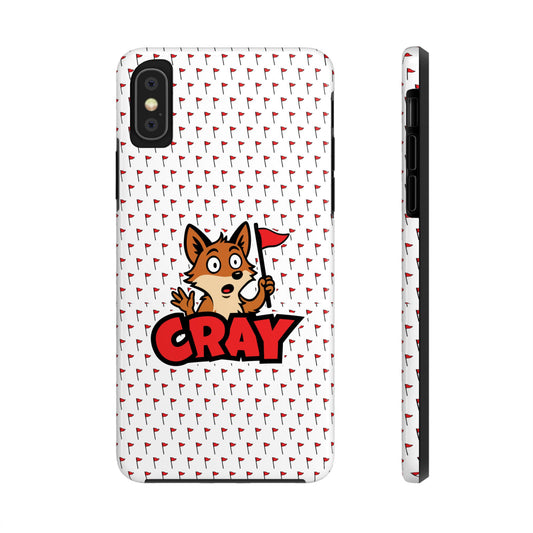 Cray Phone Case - White - Red Flag Fox