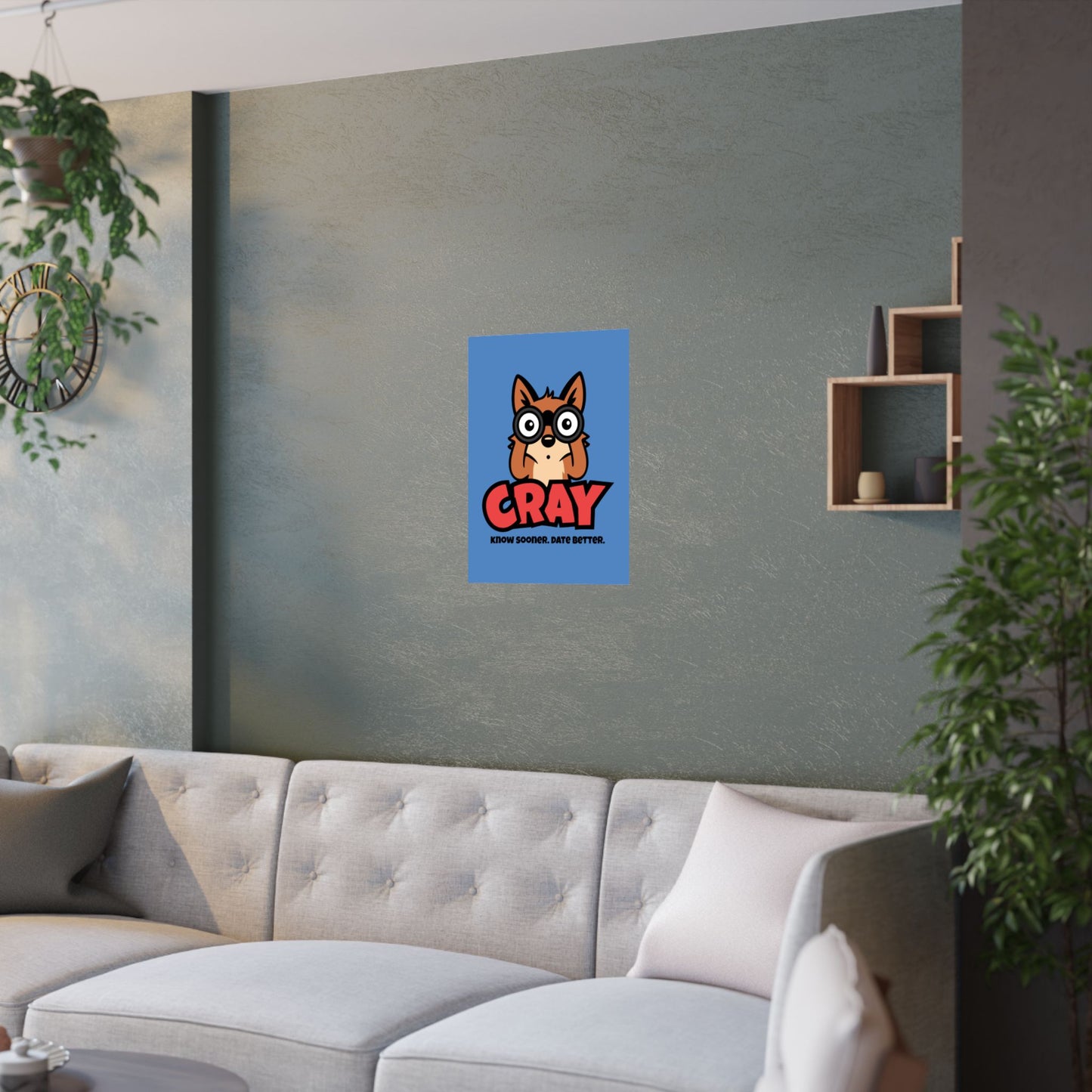 Cray Fox w/ Binoculars Poster (18"x24")