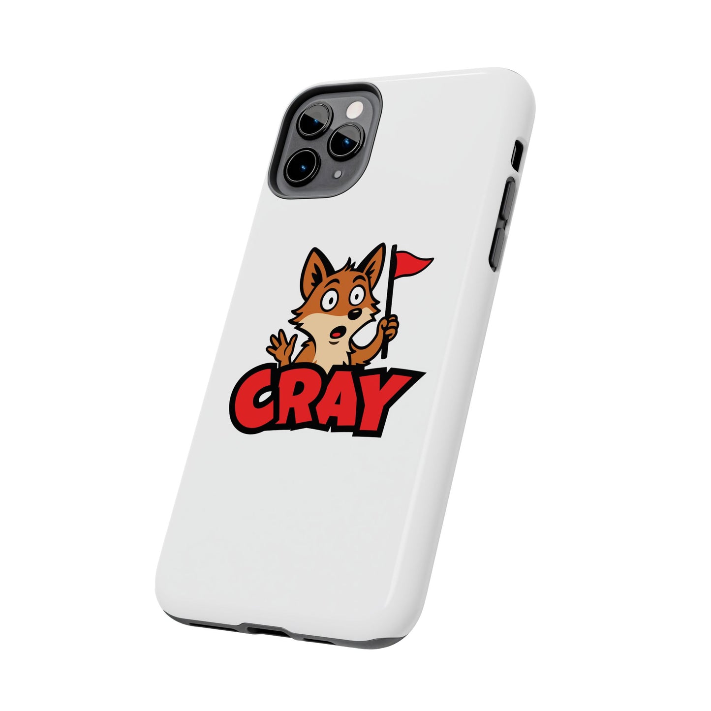 Cray Phone Case - White - Red Flag Fox