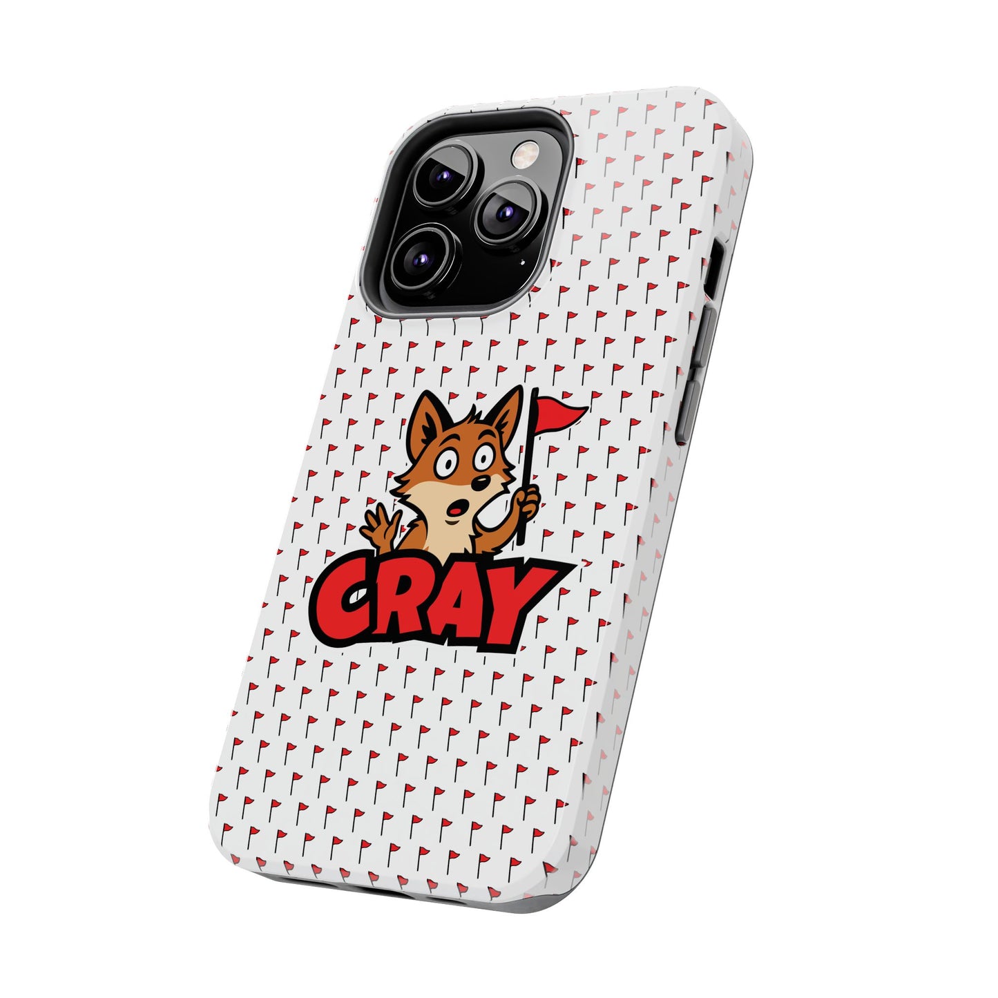 Cray Phone Case - White - Red Flag Fox