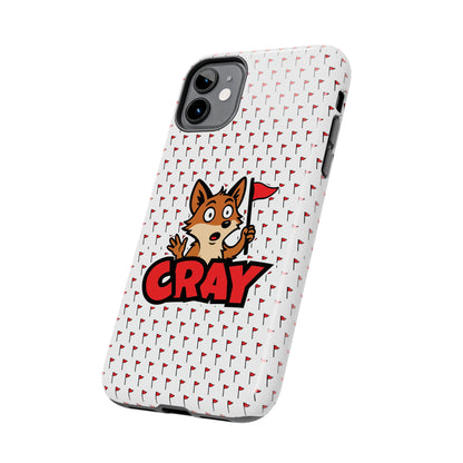 Cray Phone Case - White - Red Flag Fox