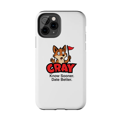 Cray Phone Case (tagline) - White - Red Flag Fox