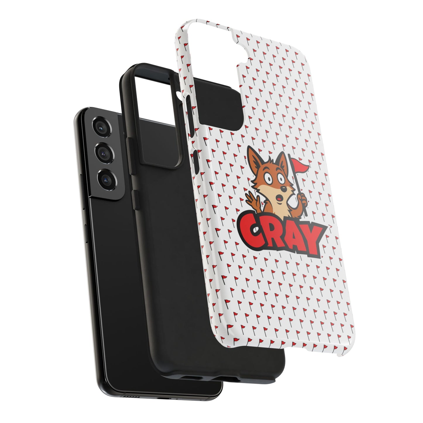 Cray Phone Case - White - Red Flag Fox