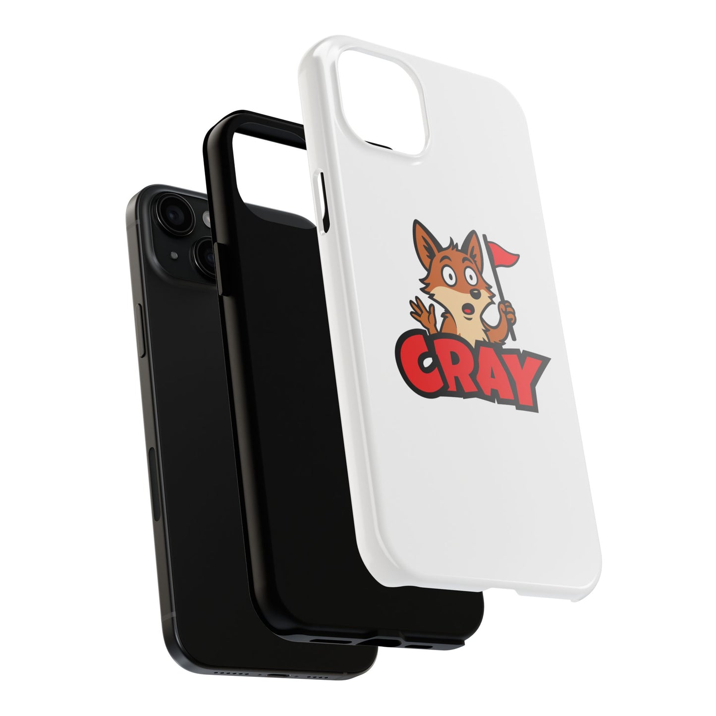 Cray Phone Case - White - Red Flag Fox