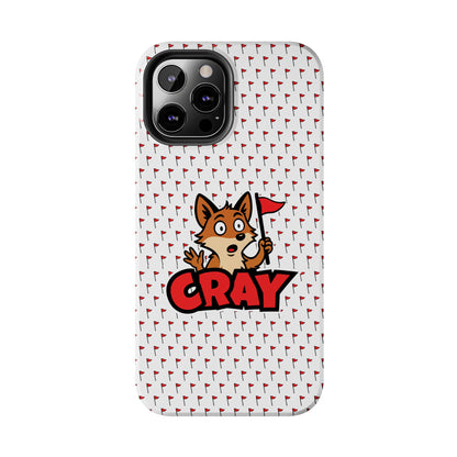 Cray Phone Case - White - Red Flag Fox