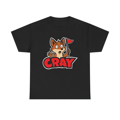 Cray Unisex T-Shirt - Black - Red Flag Fox