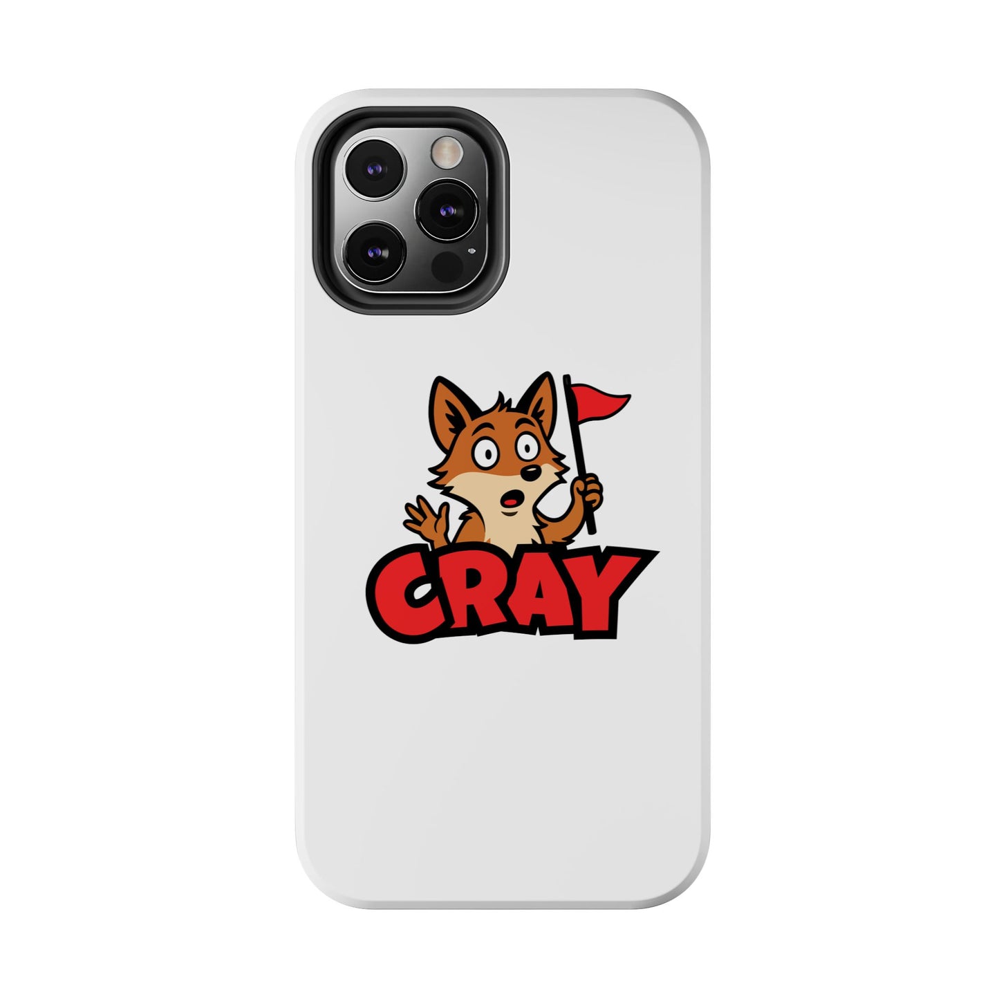 Cray Phone Case - White - Red Flag Fox