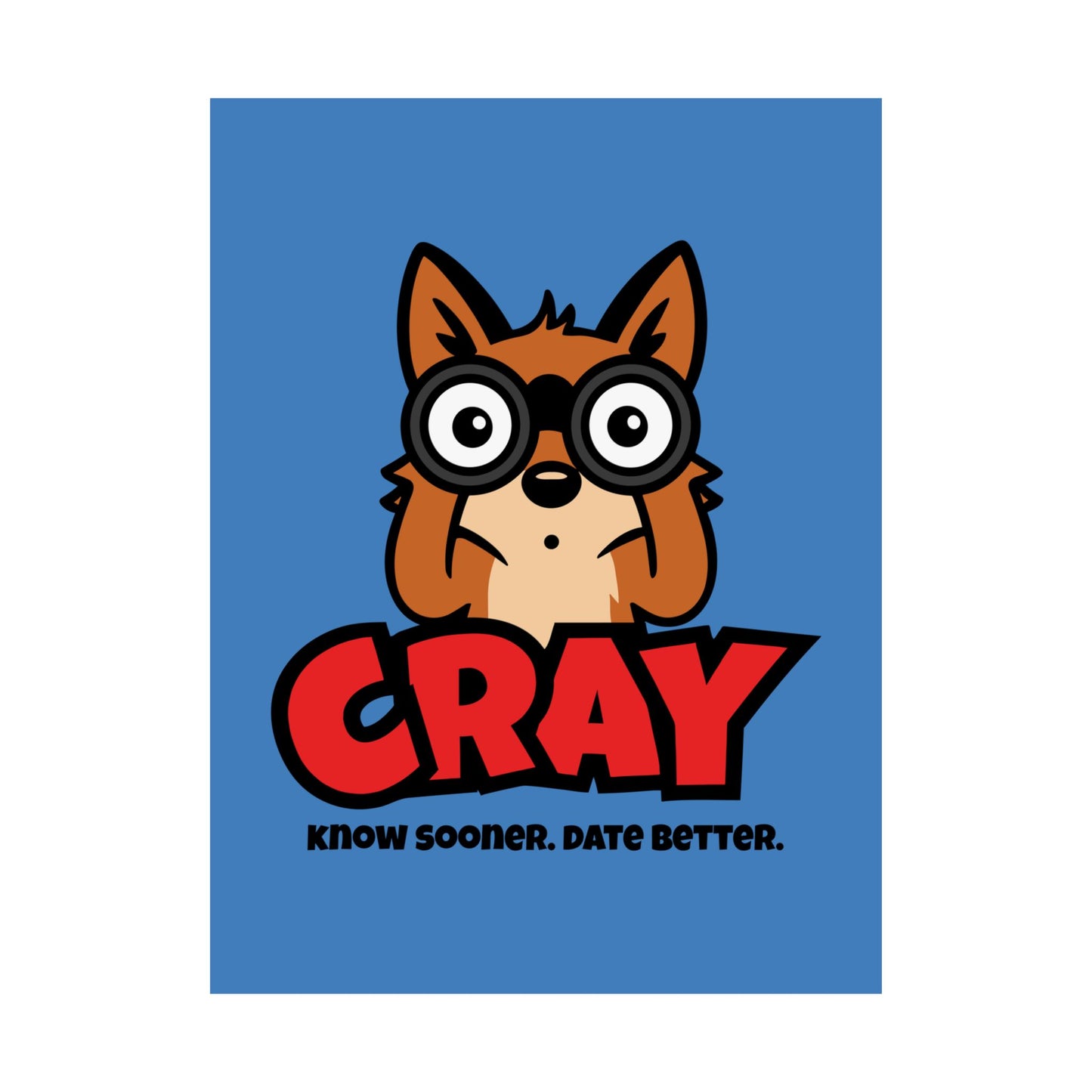 Cray Fox w/ Binoculars Poster (18"x24")