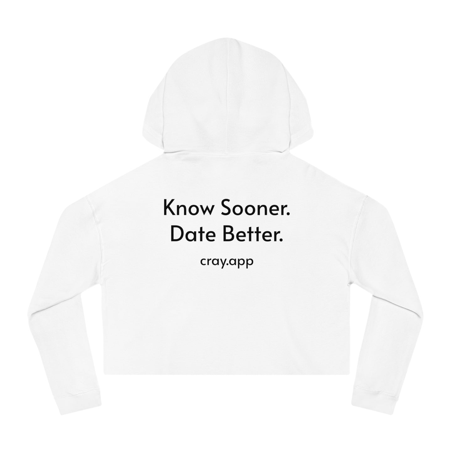 Cray Cropped Hooded Sweatshirt - White - Red Flag Fox