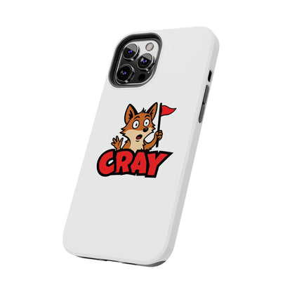 Cray Phone Case - White - Red Flag Fox