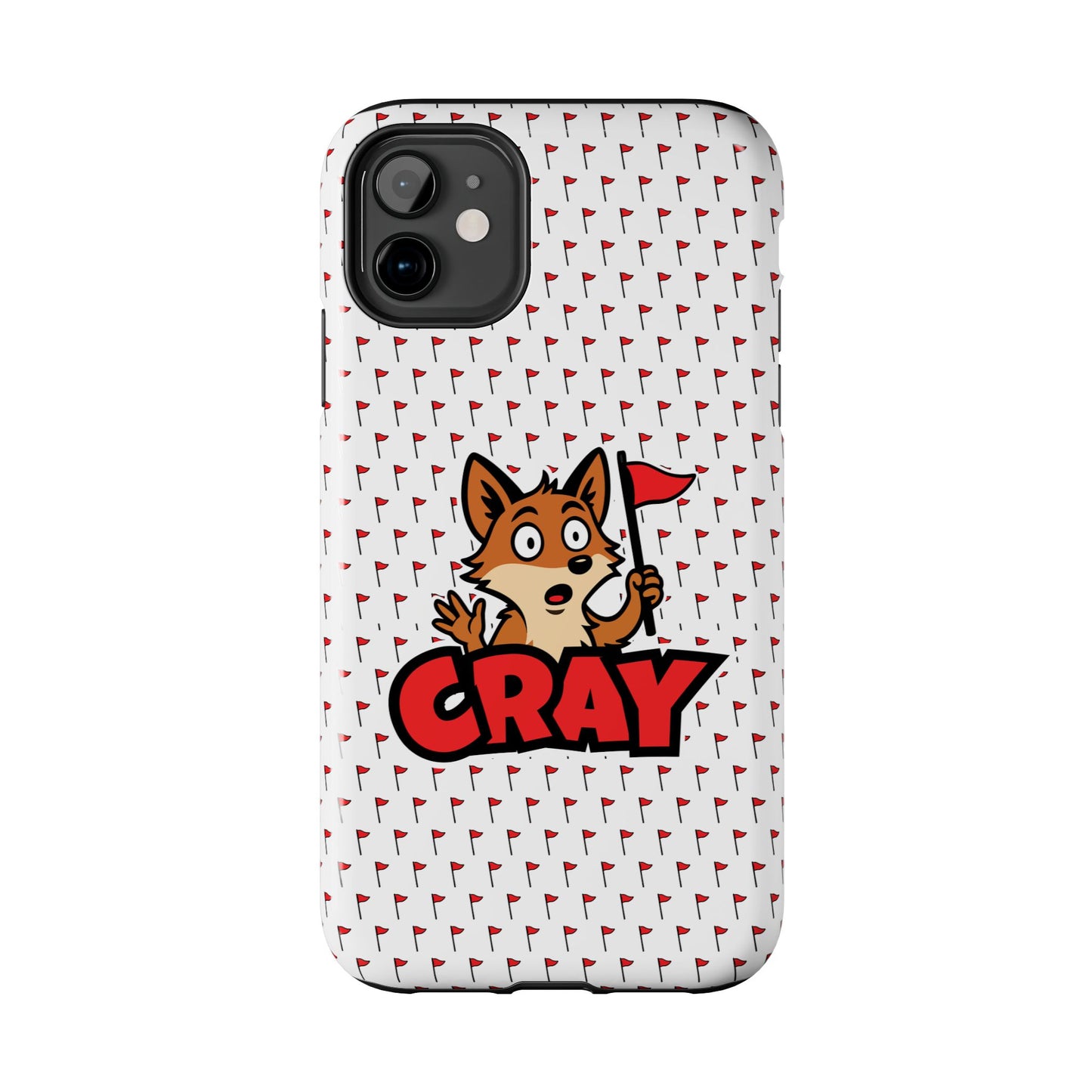 Cray Phone Case - White - Red Flag Fox