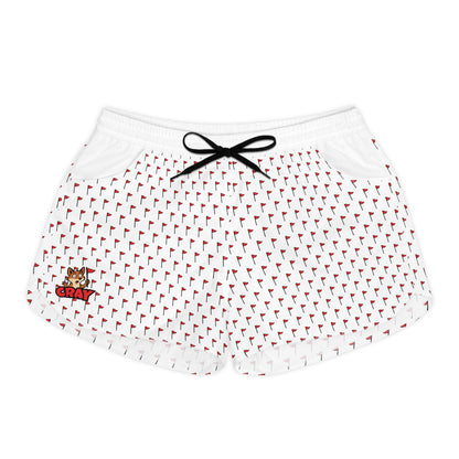 Women's Casual Shorts w/ Flag Pattern and Cray Logo