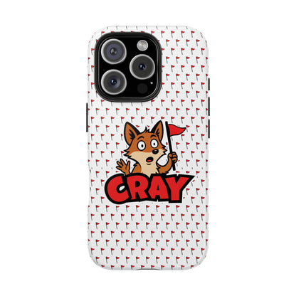 Cray Phone Case - White - Red Flag Fox
