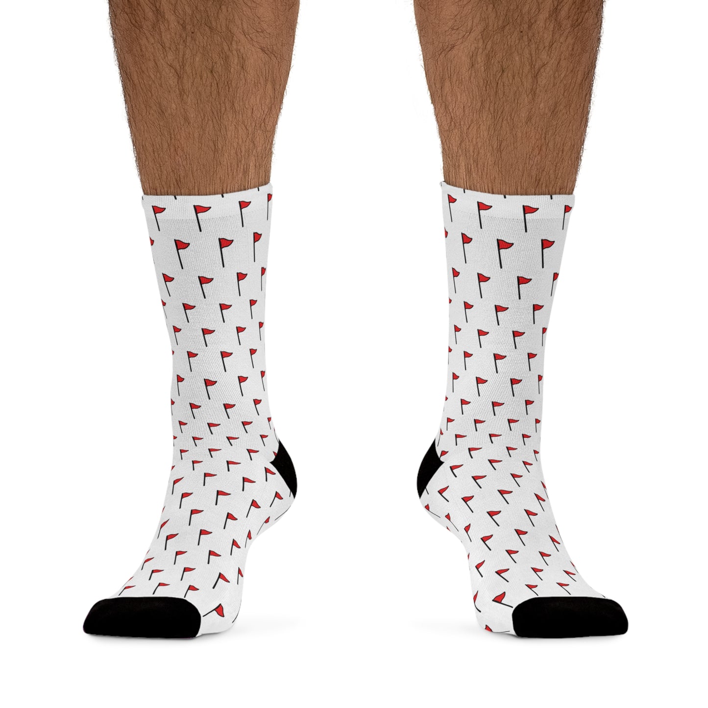 Red Flag Recycled Poly Socks [Eco-Friendly]