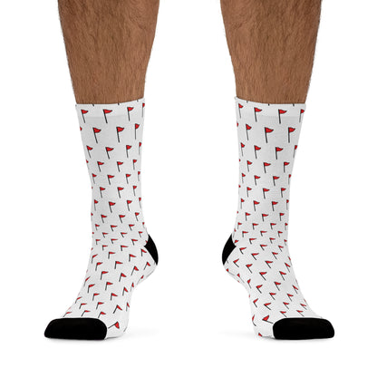 Red Flag Recycled Poly Socks [Eco-Friendly]