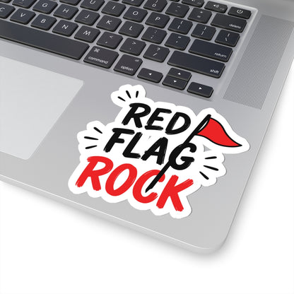 Red Flag Rock Sticker