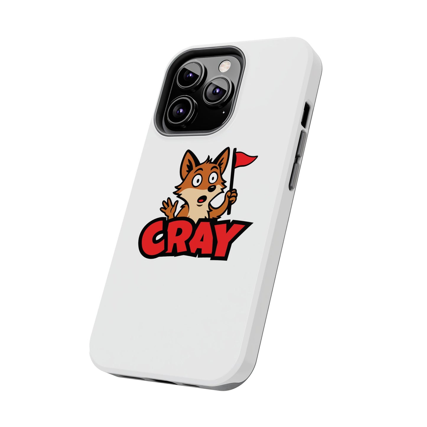 Cray Phone Case - White - Red Flag Fox