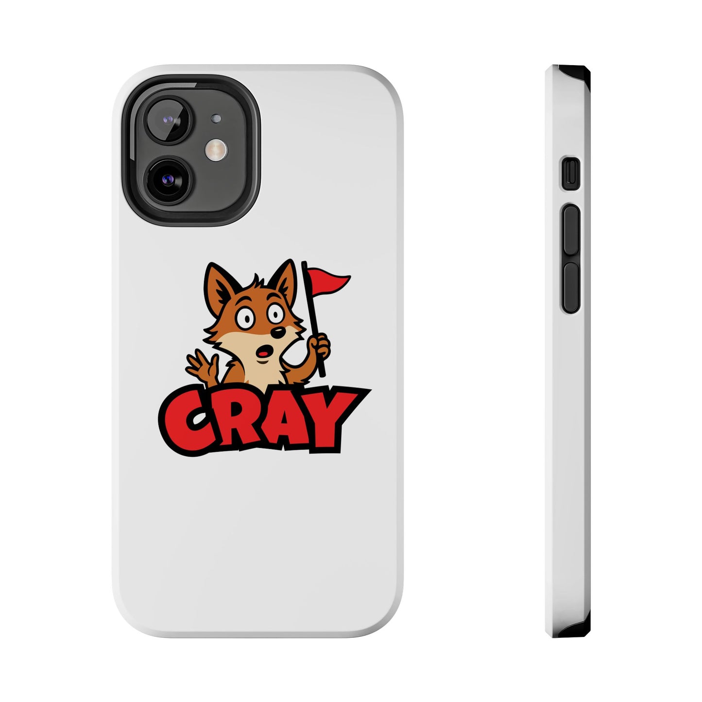 Cray Phone Case - White - Red Flag Fox