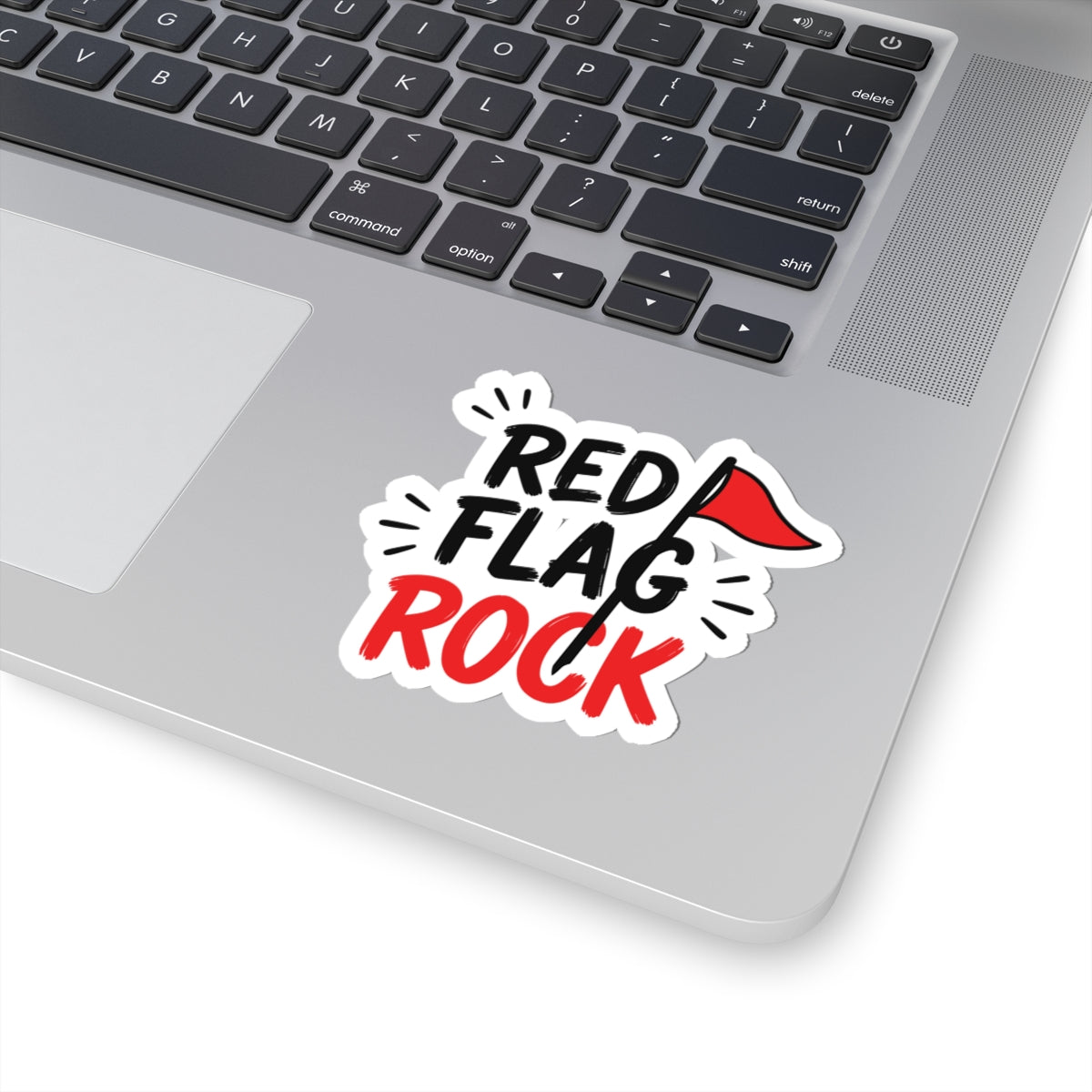 Red Flag Rock Sticker