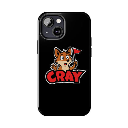 Cray Phone Case - Black - Red Flag Fox