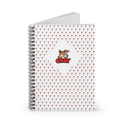 Flag Pattern Spiral Notebook - Ruled Line