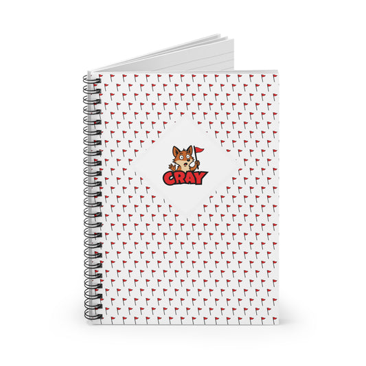 Flag Pattern Spiral Notebook - Ruled Line