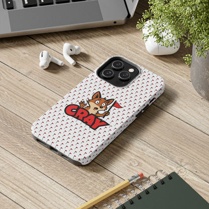 Cray Phone Case - White - Red Flag Fox
