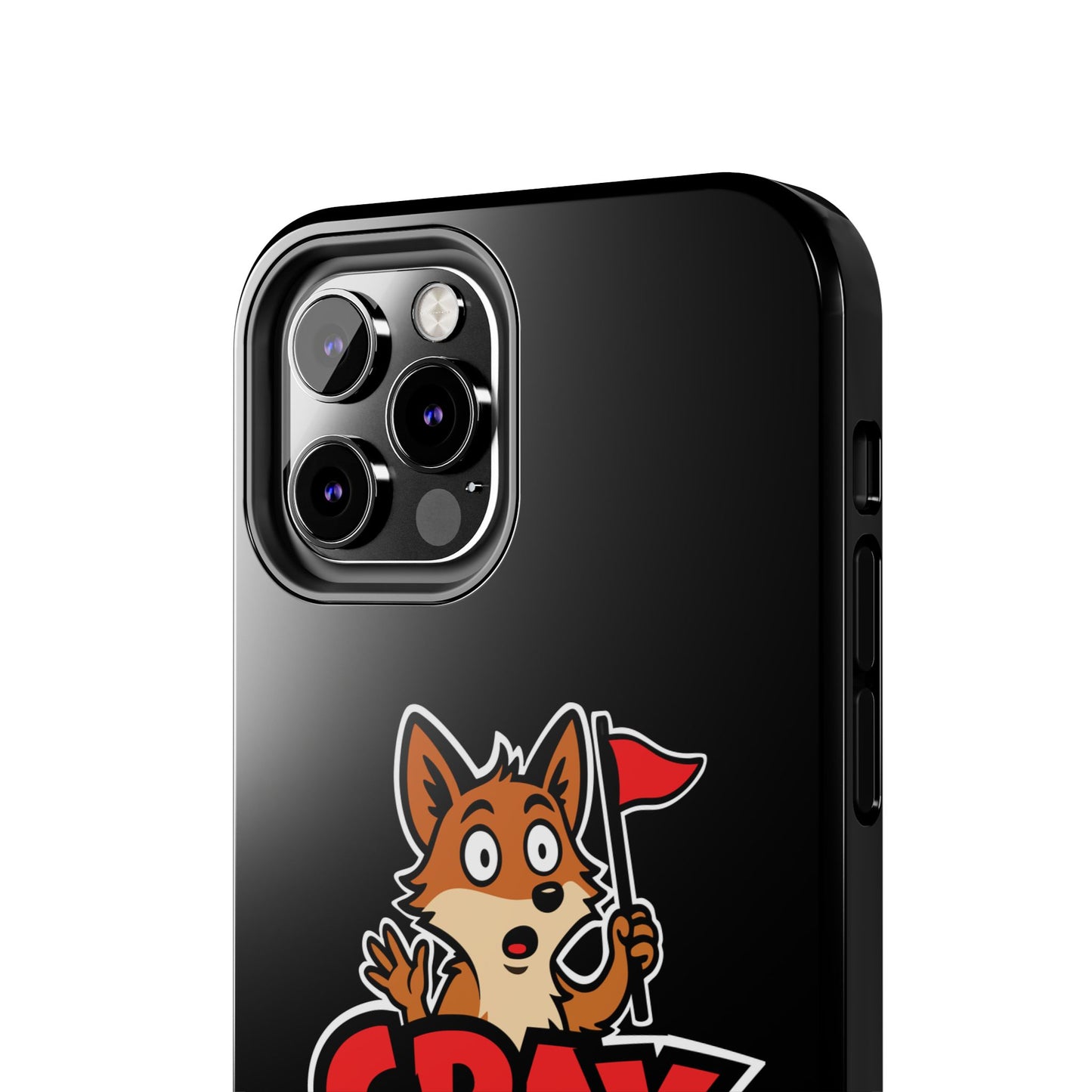 Cray Phone Case - Black - Red Flag Fox