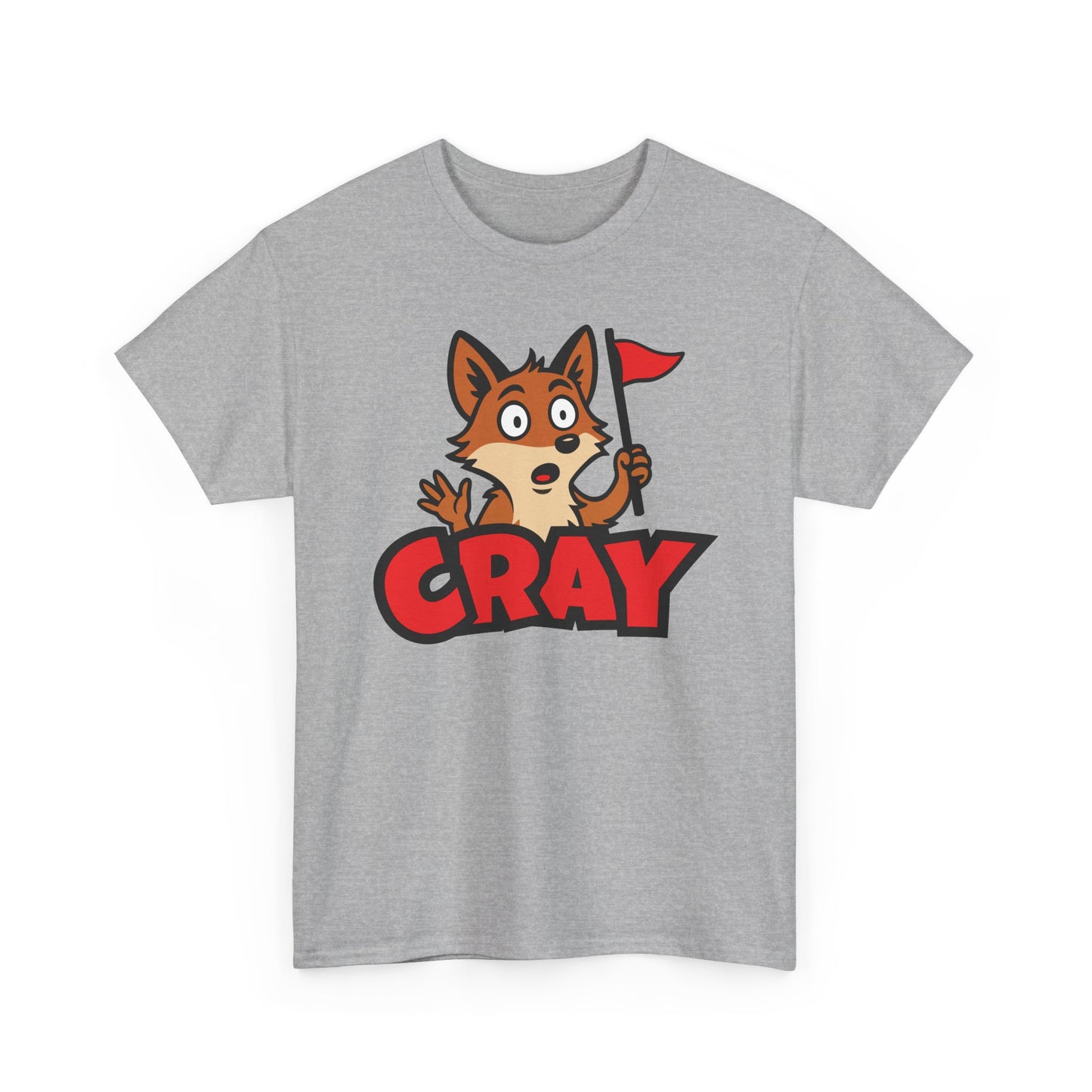 Cray Unisex T-Shirt - White - Red Flag Fox