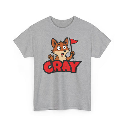 Cray Unisex T-Shirt - White - Red Flag Fox