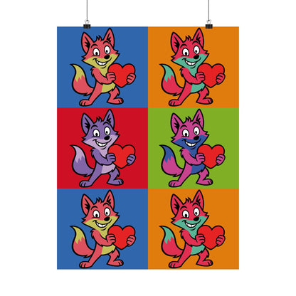 Cray Inverted Colors Fox Poster (18"x24")