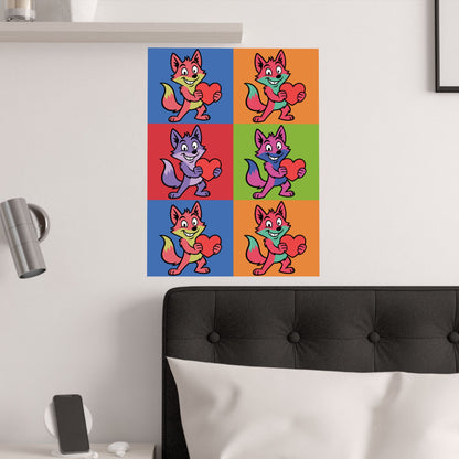 Cray Inverted Colors Fox Poster (18"x24")