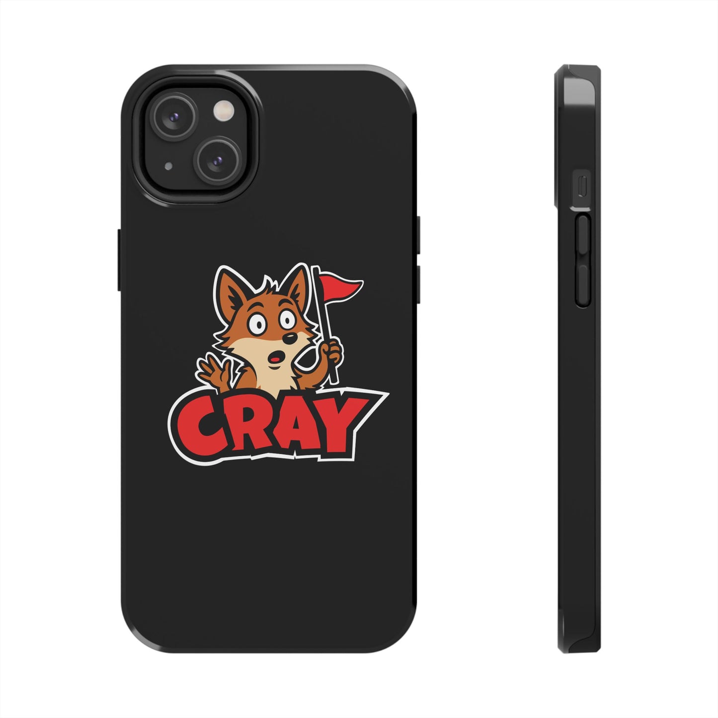 Cray Phone Case - Black - Red Flag Fox