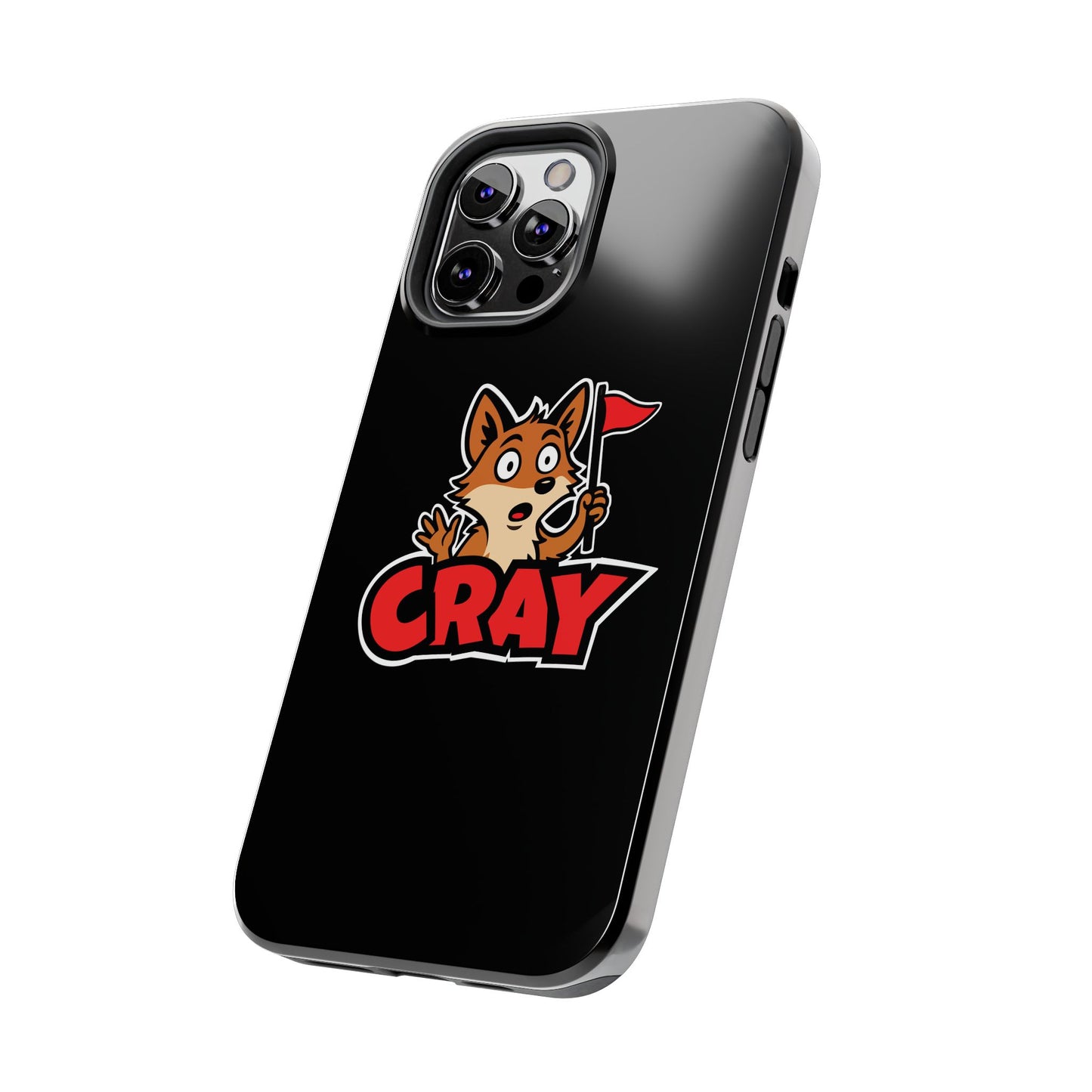 Cray Phone Case - Black - Red Flag Fox