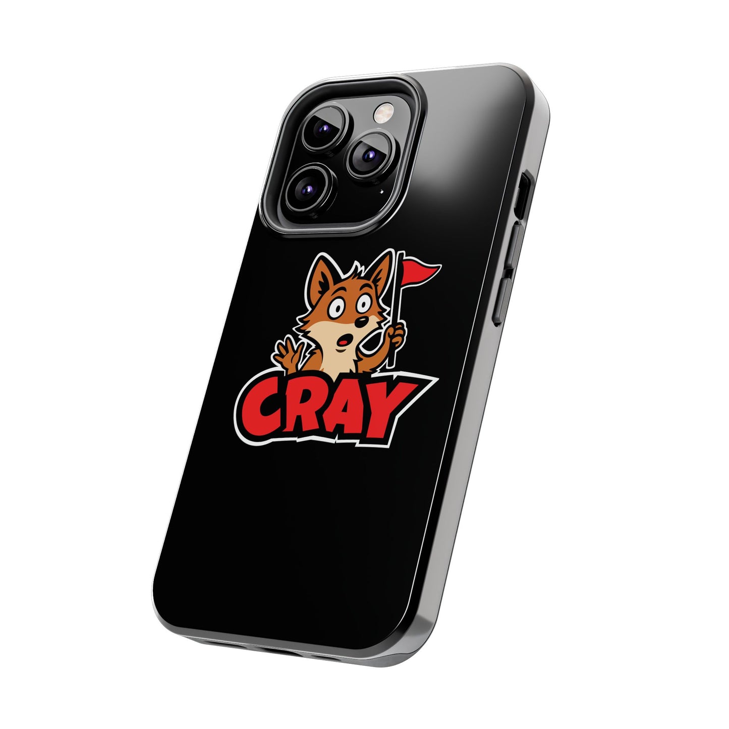 Cray Phone Case - Black - Red Flag Fox