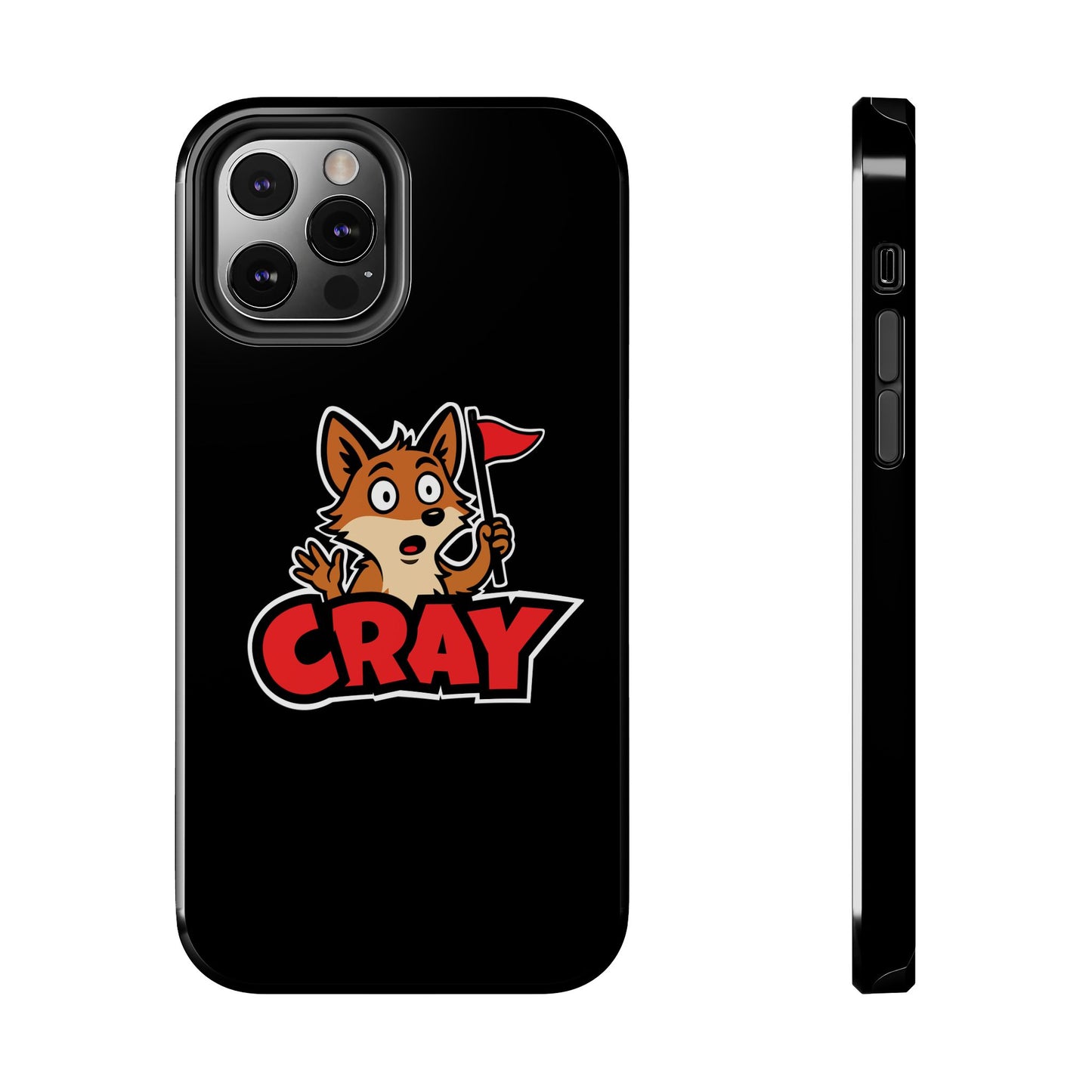 Cray Phone Case - Black - Red Flag Fox