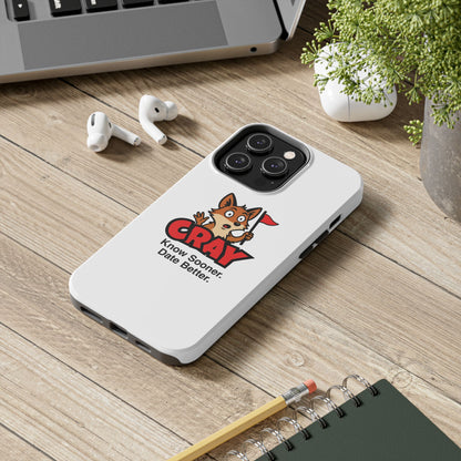 Cray Phone Case (tagline) - White - Red Flag Fox