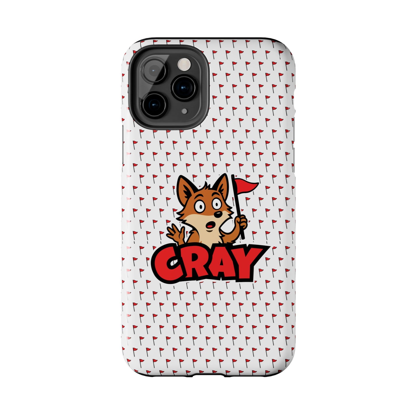 Cray Phone Case - White - Red Flag Fox