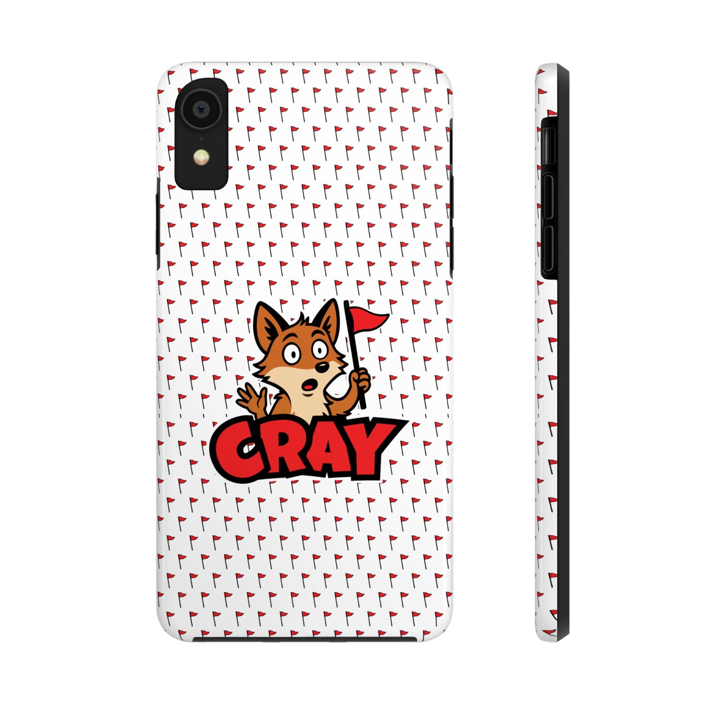 Cray Phone Case - White - Red Flag Fox