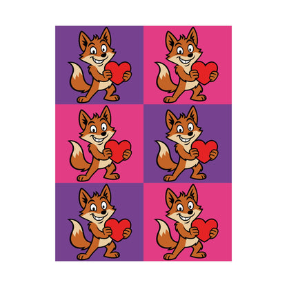Cray Pink and Purple Fox Poster (18"x24")