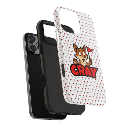 Cray Phone Case - White - Red Flag Fox