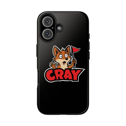 Cray Phone Case - Black - Red Flag Fox