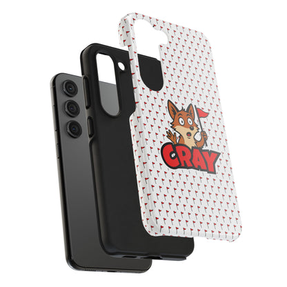 Cray Phone Case - White - Red Flag Fox