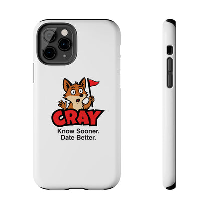 Cray Phone Case (tagline) - White - Red Flag Fox