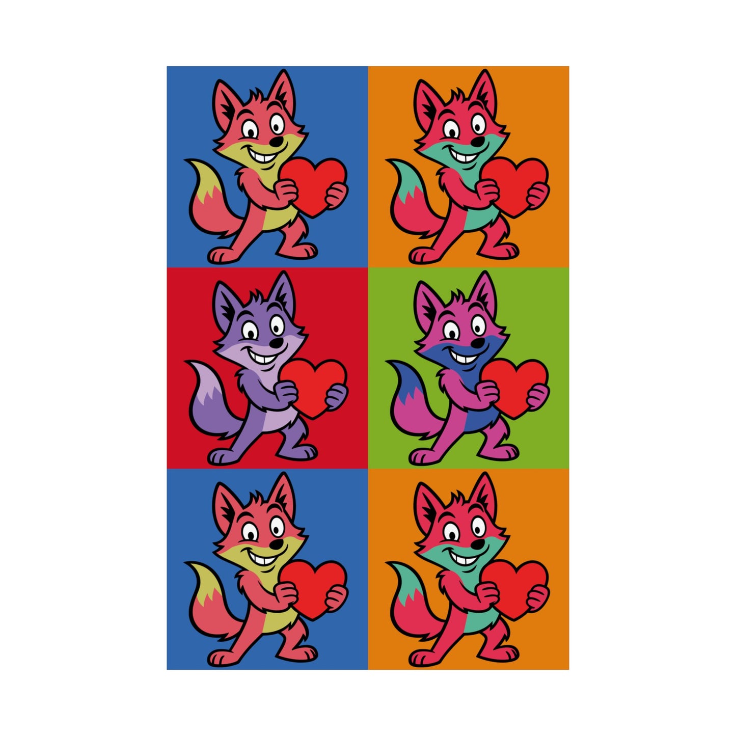 Cray Inverted Colors Fox Poster (12"x18")