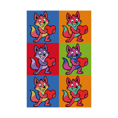 Cray Inverted Colors Fox Poster (12"x18")