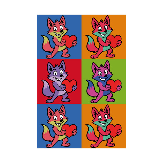 Cray Inverted Colors Fox Poster (12"x18")