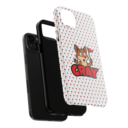 Cray Phone Case - White - Red Flag Fox