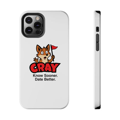 Cray Phone Case (tagline) - White - Red Flag Fox