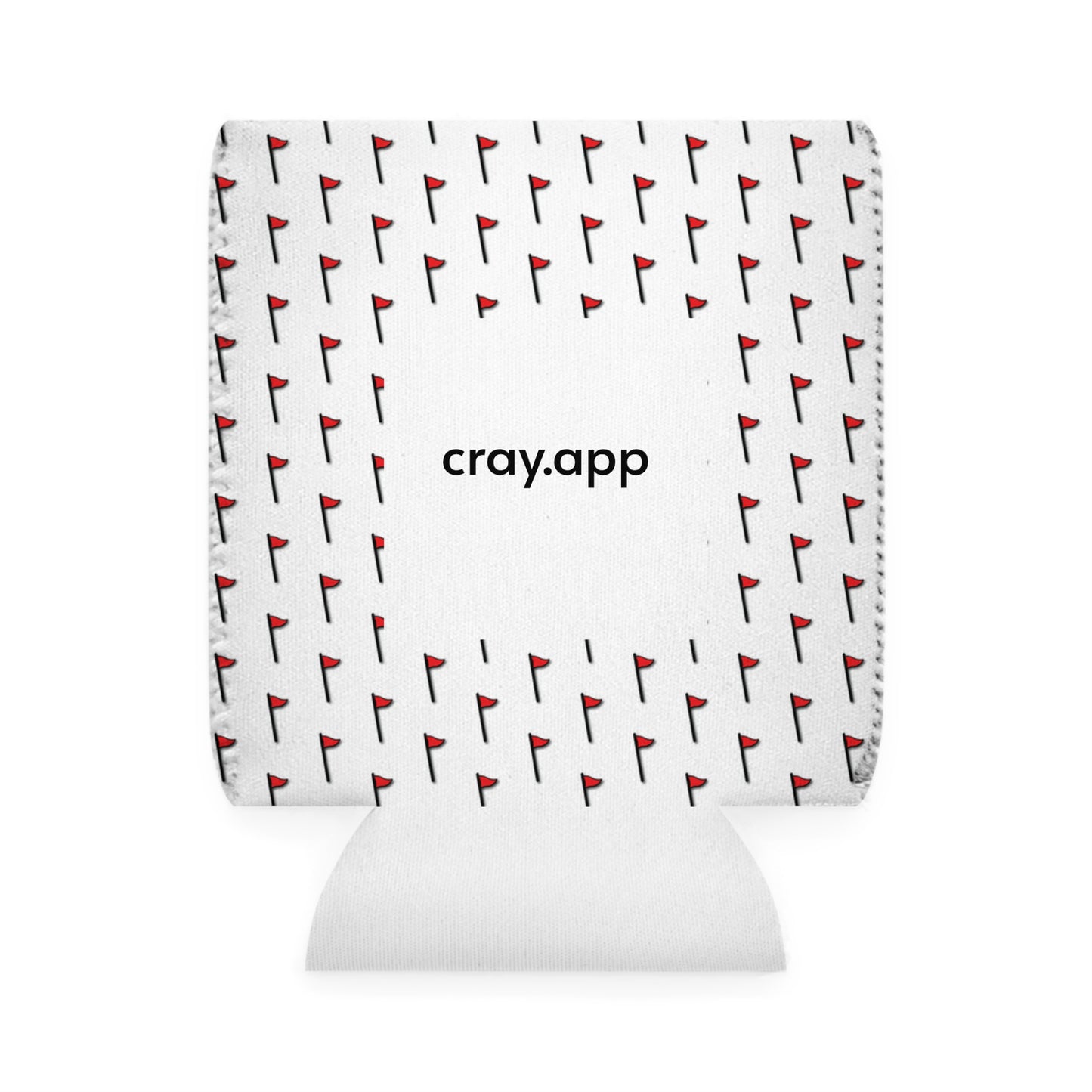 Can Cooler — 'Cray: Vibes Lie. Patterns Don't.' Golf Flag Pattern Cooler Sleeve